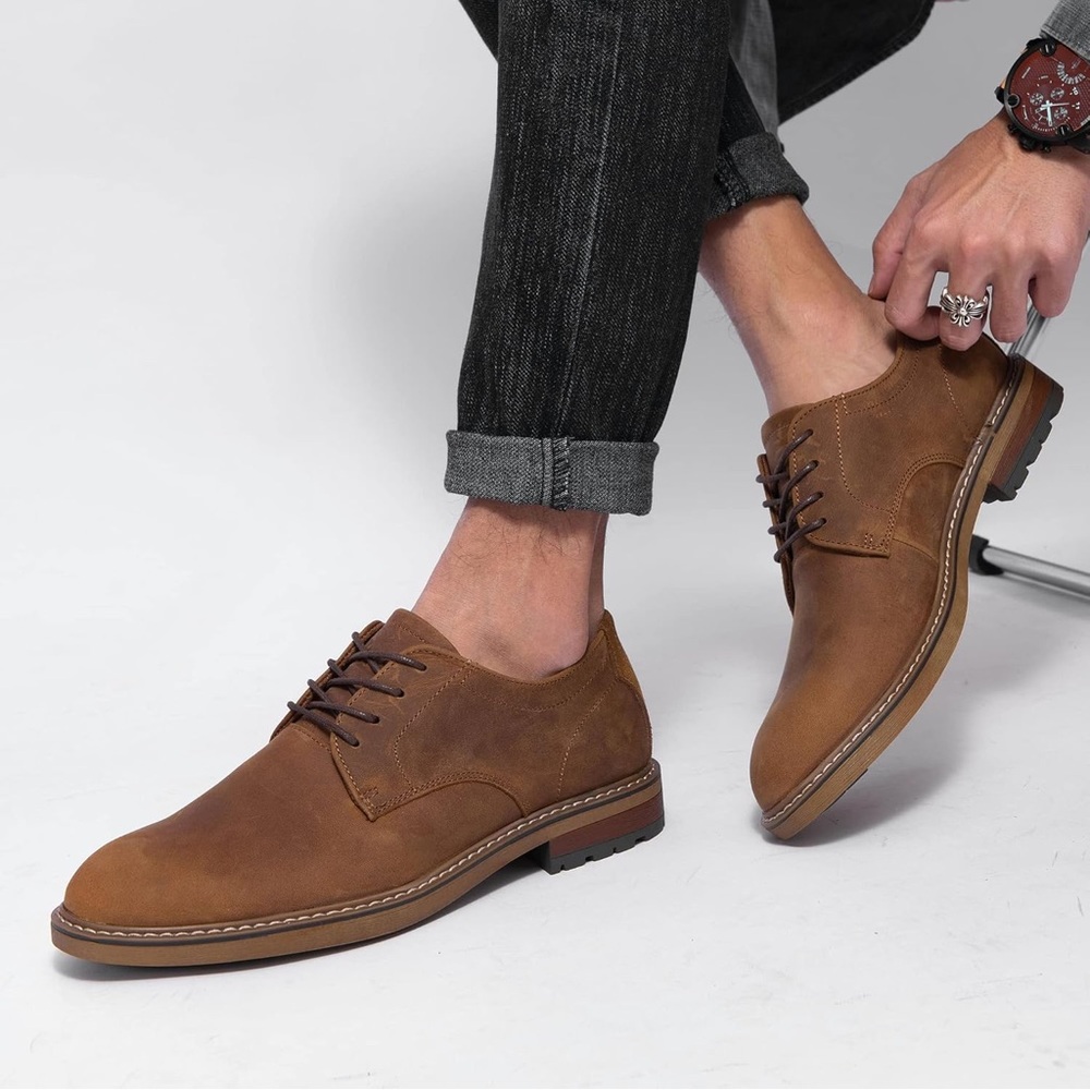 Elegant Brown Leather Oxfords